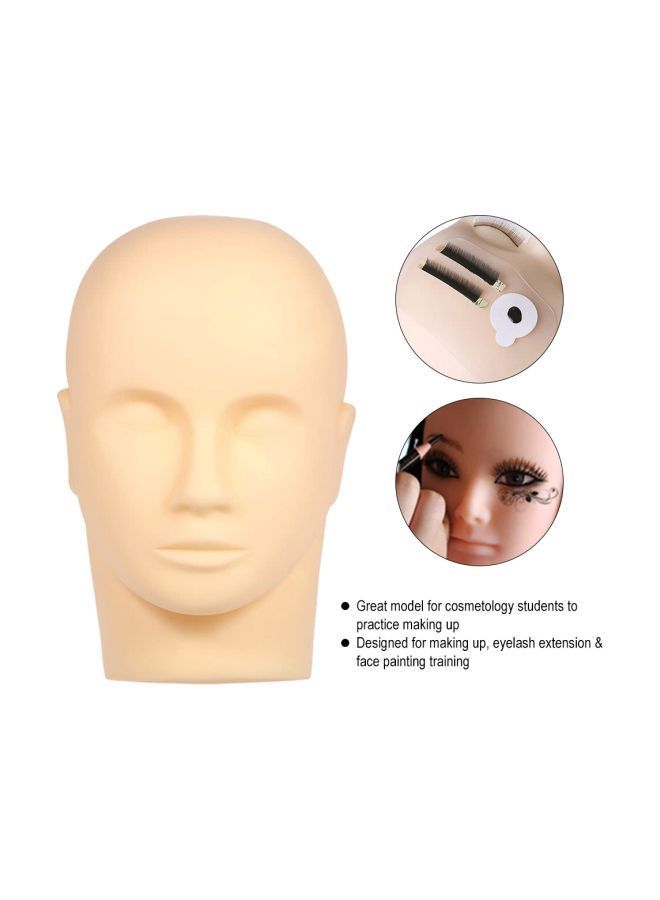 نيبمينينت رأس دمية للتدريب على وضع وتطبيق المكياج بيج - Image 4