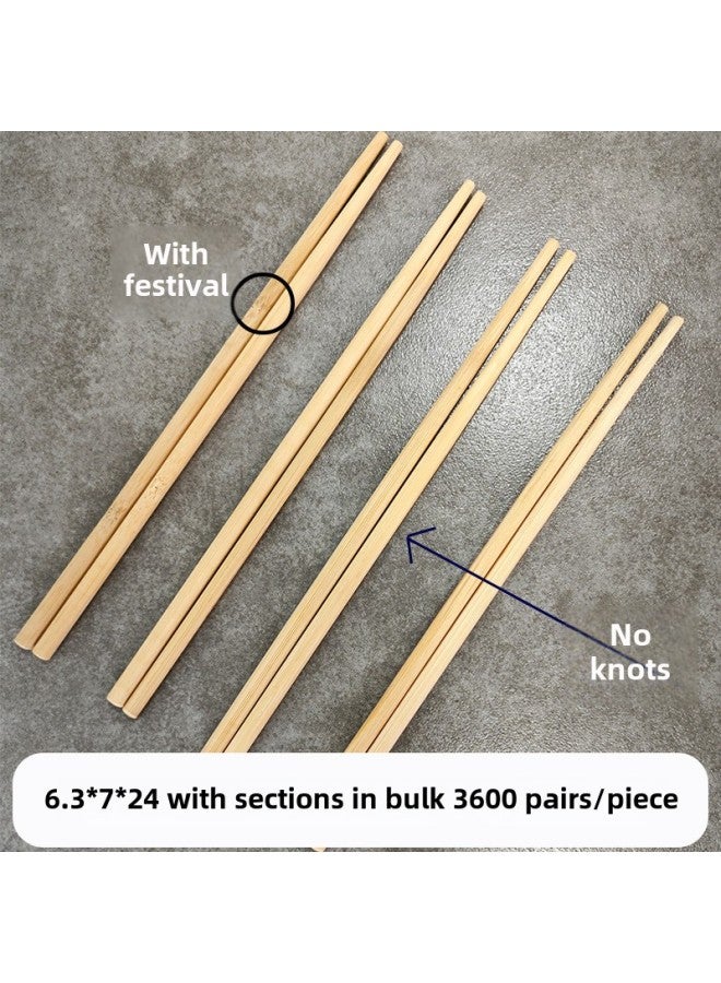 High Quality Disposable Carbonized Bamboo Chopsticks Bulk Restaurant Chain Hotel Chopsticks Origin Direct Supply Bamboo Chopsticks-Specifications: 6.3*24 Carbonized Belt Section (3600 Pairs/piece)  - Image 1