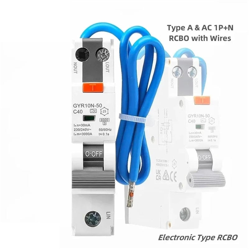 نوع A 32A 30mA قاطع دائرة متبقي للتيار مع حماية من التحميل الزائد 6KA - Image 3