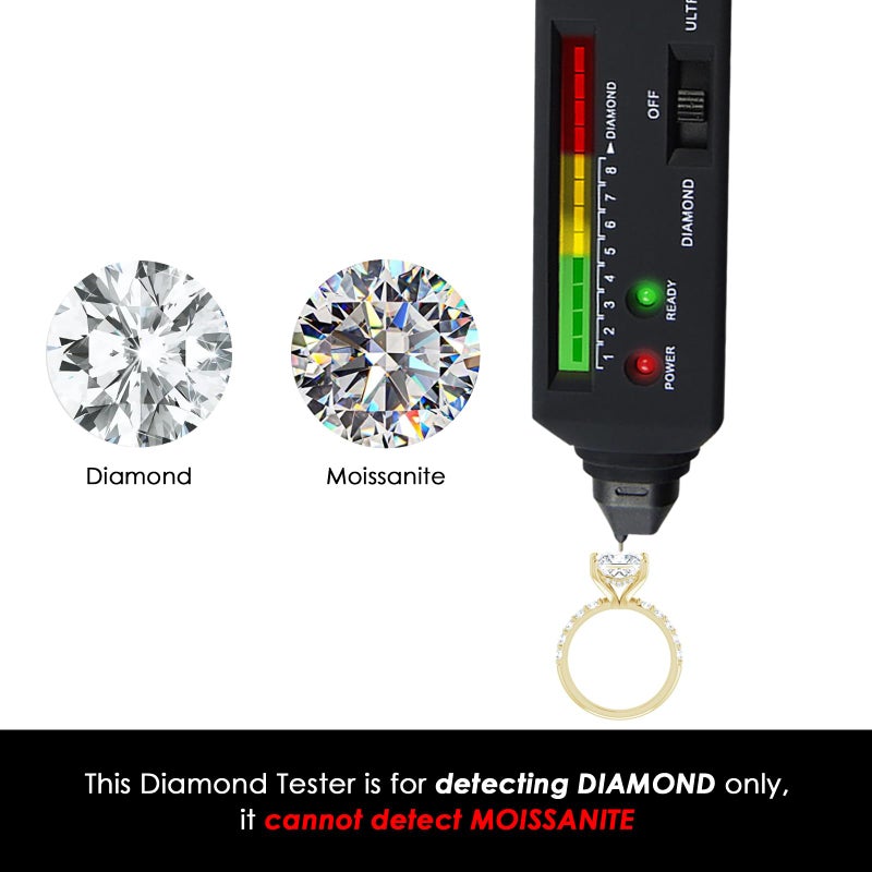 DANOPLUS Diamond Tester Professional Diamond Tester Pen with UV Light, Real Diamonds Tester High Accurate Diamond Tester Tools Gem Tester for Different Sizes of Diamond Stones - Image 5