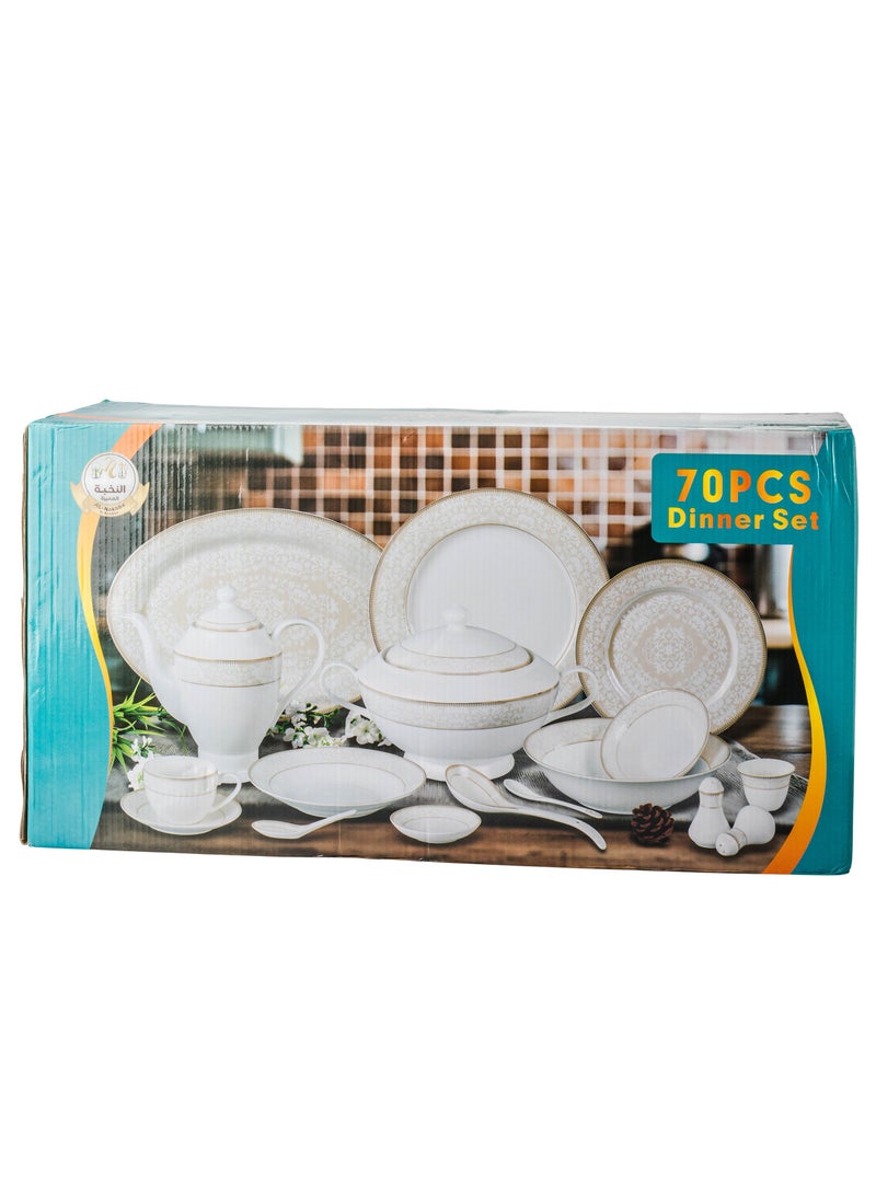 Al-Nokhba - A 70-piece porcelain dining set used for 6 people - Image 1