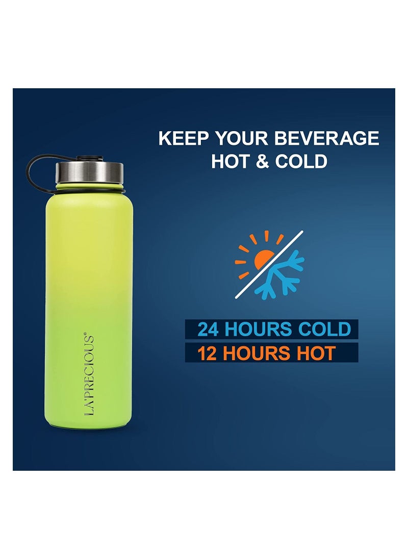 Stainless Steel Water Bottle 40 oz Rust Proof Leakproof Keeps Liquids Hot or Cold for Several Hours