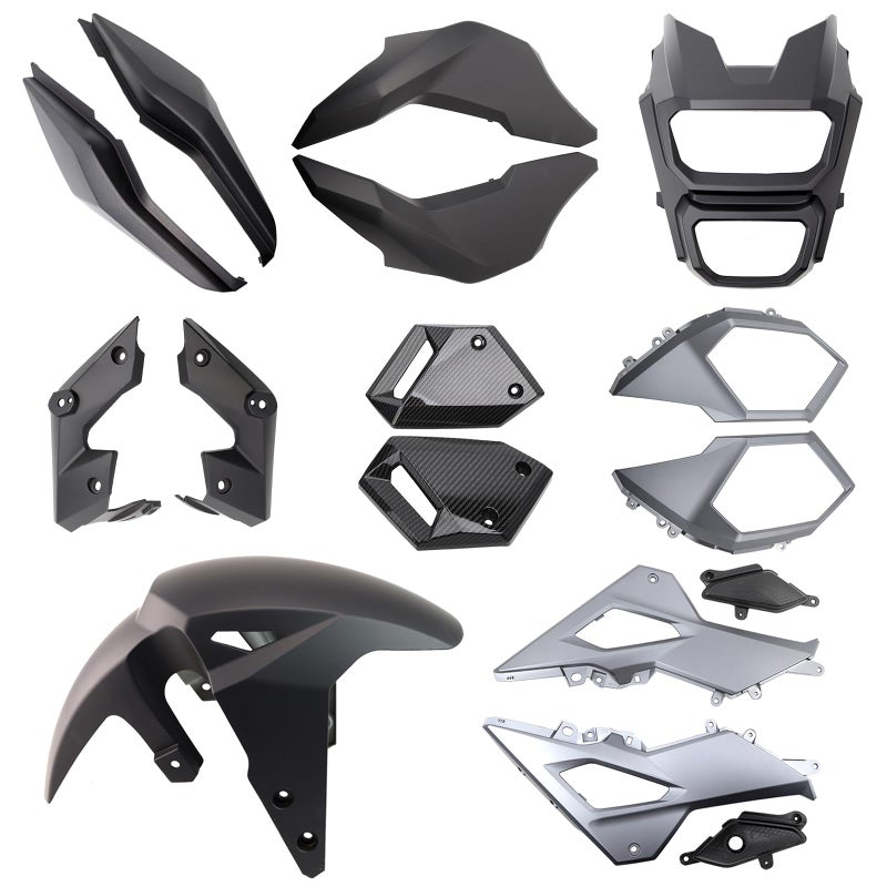 Mokuo Motorcycle Fairing Kits Compatible with Honda Grom MSX 125 20172020Black Color - Image 3