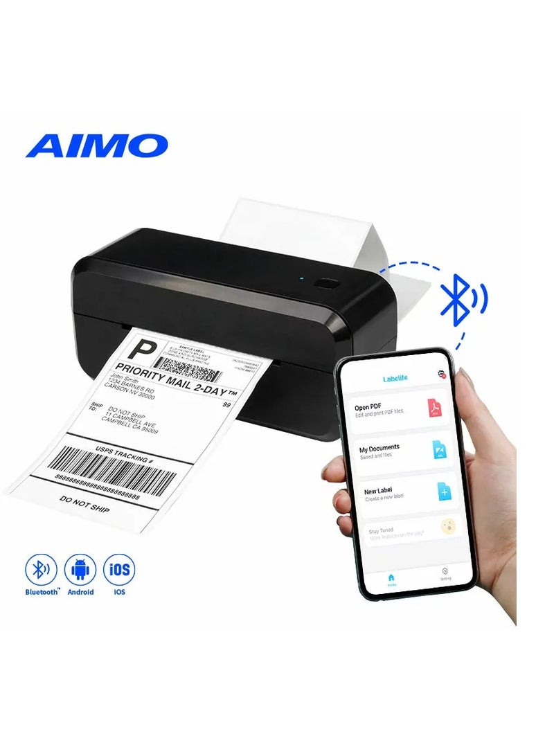 AIMO AM-243BT Shipping Label Printer AIMO AM243 Portable Bluetooth Thermal Label Printer Shipping Label Printer - Image 1