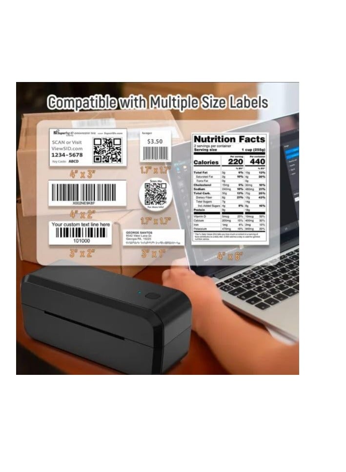 AIMO AM-243BT Shipping Label Printer AIMO AM243 Portable Bluetooth Thermal Label Printer Shipping Label Printer - Image 4