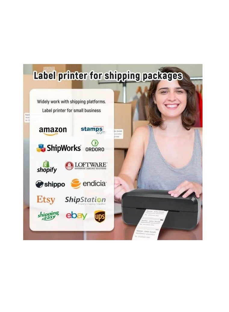 AIMO AM-243BT Shipping Label Printer AIMO AM243 Portable Bluetooth Thermal Label Printer Shipping Label Printer - Image 5