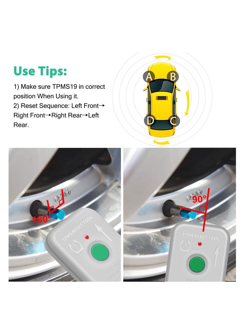 Loquat TPMS Reset Relearn Sensor Tool for Ford Tire Pressure Monitor Programming Activation Transmitter Compatible With F-150, Mazda, Lincoln, Mercury 2023 Edition (8C2Z-1A203-A) - Image 5