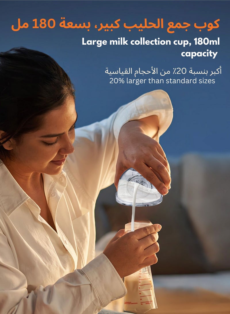 LuneEnfant Portable Wearable Electric Breast Pump, Anti-Reflux Design, Split Structure, Small Lightweight, Hand Free and Simple Operation, Large Battery Capacity, 4 Modes and 12 Gears - Image 4