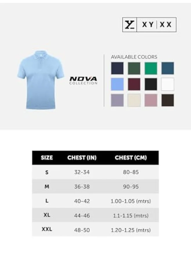 XYXX  XYXX Men's Nova 100% Combed Cotton Regular Fit Polo T-Shirt  | Best Price UAE