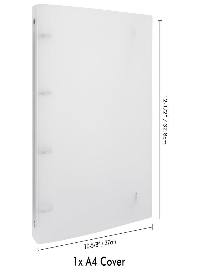 BAOFALI A4 4 Ring Binder Cover Clean Transparent Soft PVC for Refillable Notebook Shell withMatte surfaceforStamp & Die Storage Overall Size（Folded) 27x32.8x4cm/ 10.6x12.9x1.6inch - Image 2