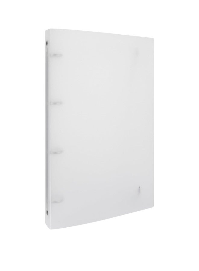 BAOFALI A4 4 Ring Binder Cover Clean Transparent Soft PVC for Refillable Notebook Shell withMatte surfaceforStamp & Die Storage Overall Size（Folded) 27x32.8x4cm/ 10.6x12.9x1.6inch - Image 1