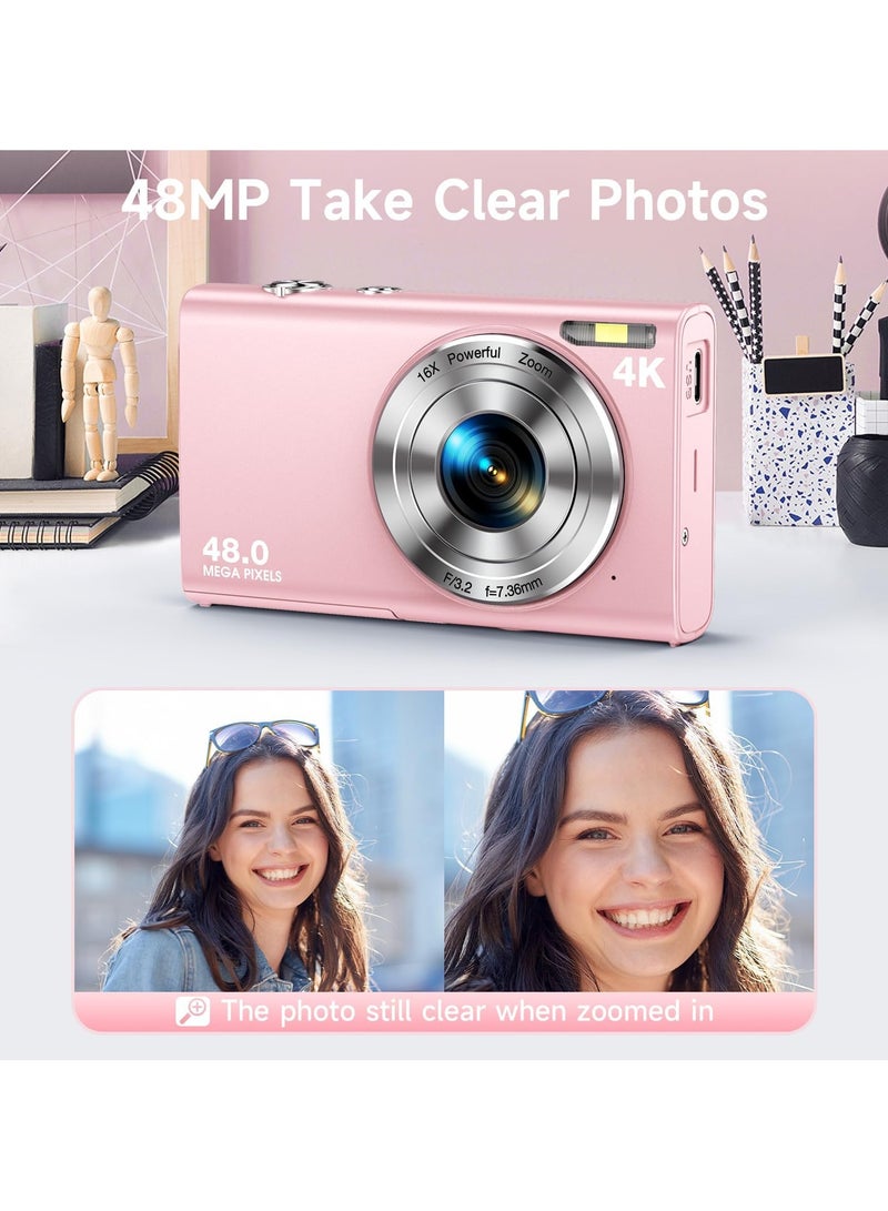 High resolution 48MP digital camera bundle with 32GB memory card and 16X digital zoom for vlogging and more - Image 4