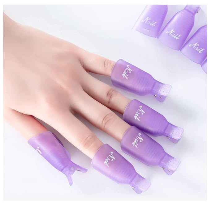 NPAH Package include Nail Polish Gel Remover Tools Kit Nail Remover Cotton Pad10 Pcs Soak Off Cap Clips1 Nail File1 Pcs Press Bottle Nail Brush Cuticle Pusher Tools Kit - Image 2