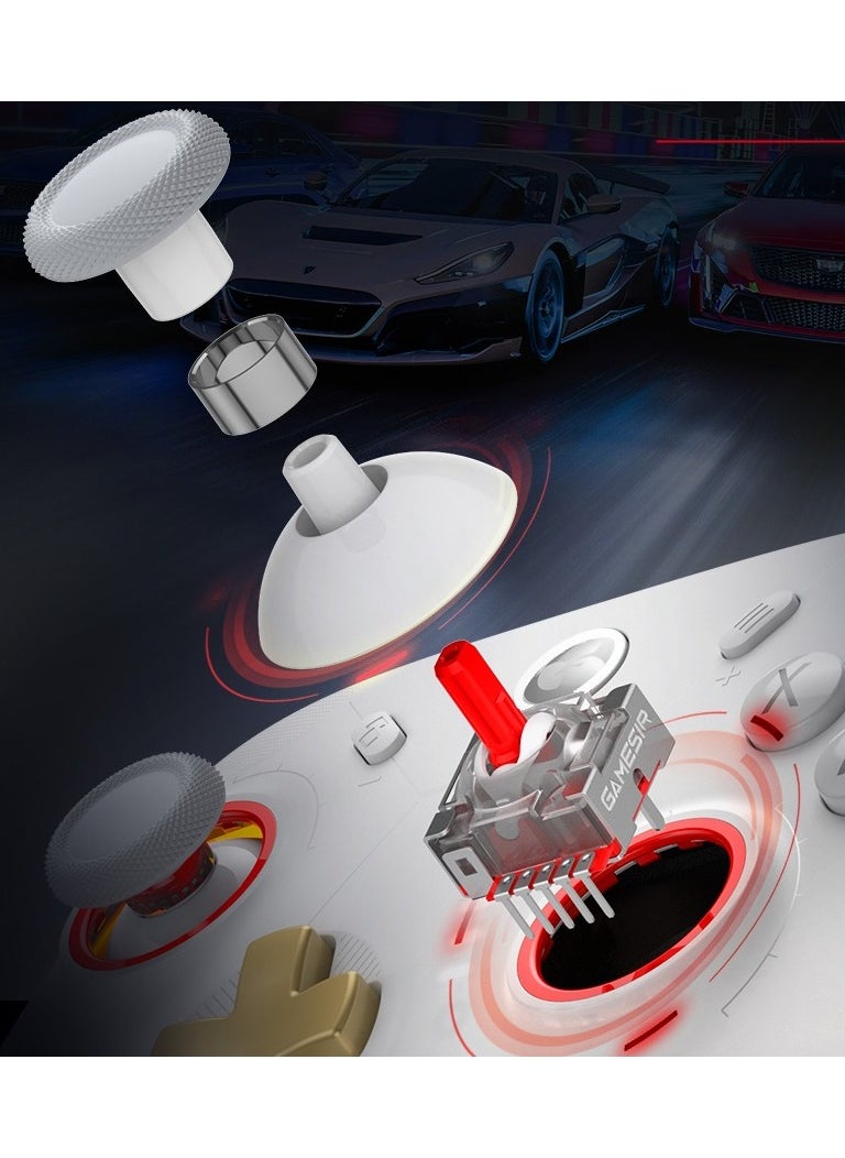 General - جهاز تحكم ألعاب لاسلكي كلاسيكي GameSir Cyclone 2 لجهاز الكمبيوتر / ستيم / سويتش / أندرويد / آي أو إس مع مصباح RGB وصوت لاسلكي وقبضة خطية ومفتاح مصغر ومفتاح ذو محاور ستيّة وموصل شحن من الألمنيوم الأسود - Image 1