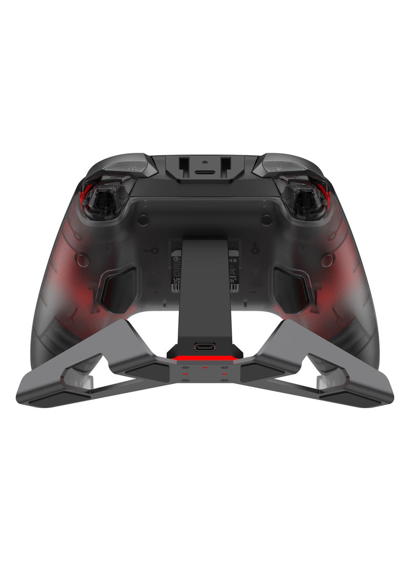 General - جهاز تحكم ألعاب لاسلكي كلاسيكي GameSir Cyclone 2 لجهاز الكمبيوتر / ستيم / سويتش / أندرويد / آي أو إس مع مصباح RGB وصوت لاسلكي وقبضة خطية ومفتاح مصغر ومفتاح ذو محاور ستيّة وموصل شحن من الألمنيوم الأسود - Image 1