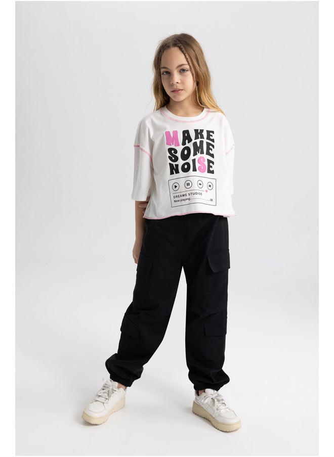 DeFacto Girl Parachute Cargo Woven Trousers 