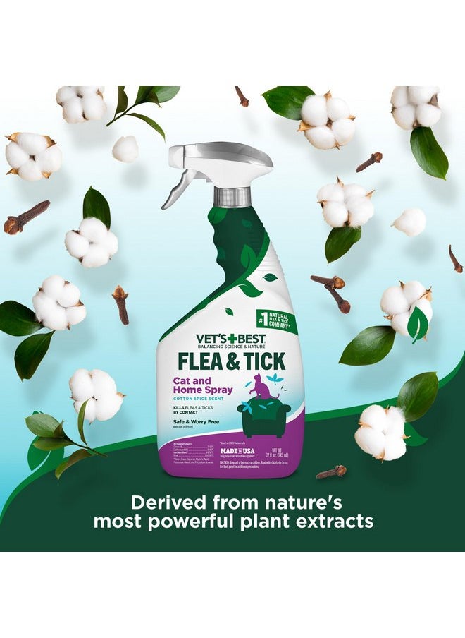 Vet’s Best Flea & Tick Home Spray for Cats - Cotton Spice Scent Cat Flea & Tick Aid - Made in The USA - Flea & Tick Gentle Mist for Cats - 32 oz - pzsku/ZDDF1A8C73CF30DAAC10CZ/45/_/1737031634/2a300d85-3d67-4f60-8256-f17339ec738a