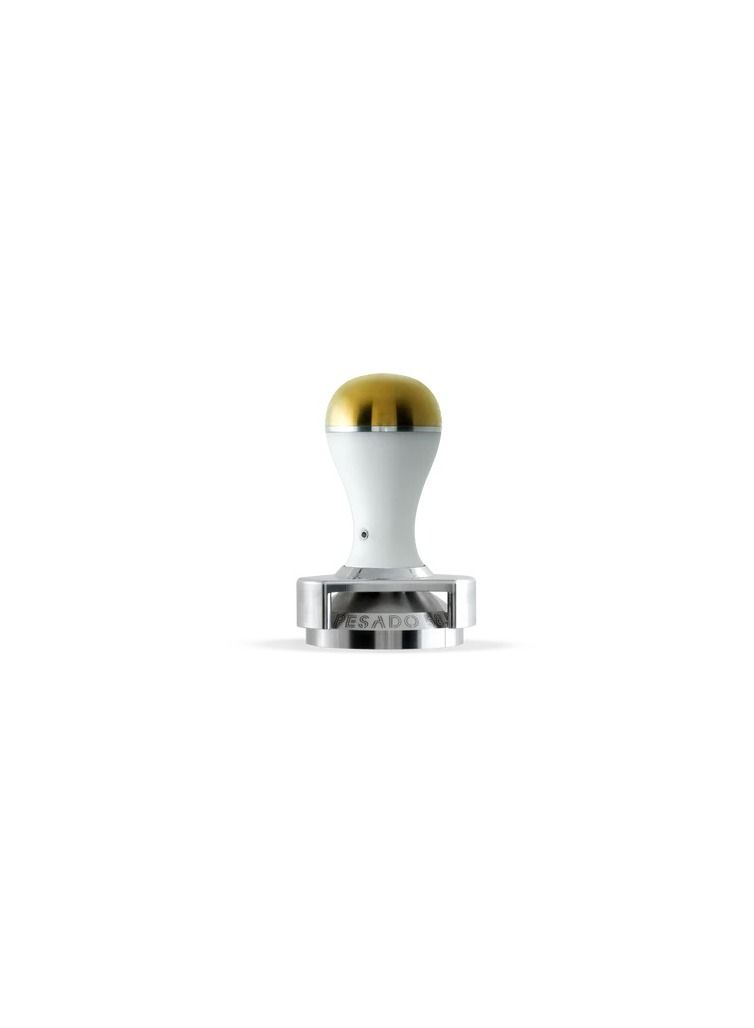 Pesado Tamper w/ Depth Adjuster- White & Gold