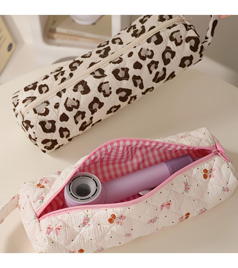 Hair Styling Tool Storage Bag Bow Tie Dustproof Pouch For Dryer Curling Iron Salon - Image 4