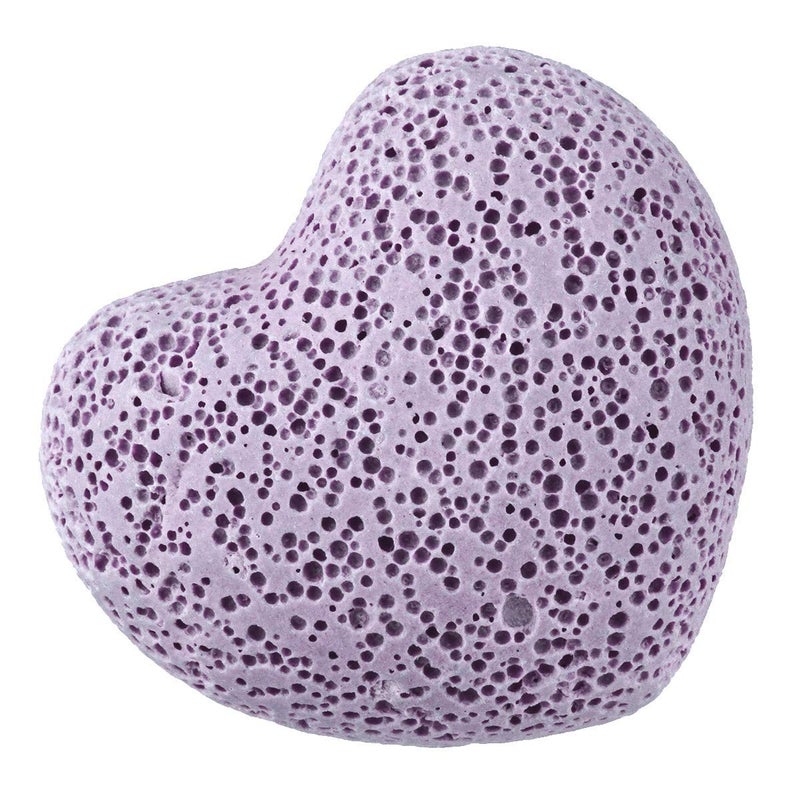 TUMBEELLUWA TUMBEELLUWA Heart Essential Oil Diffuser Stones for Home Decoration, Hand Carved Lava Rock Pocket Stone, Pack of 2, 1.73 inches, Purple 
