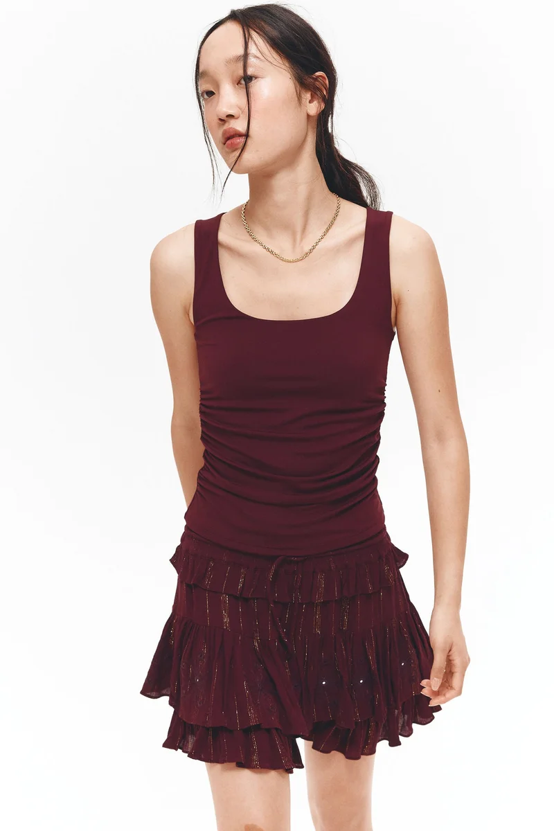 اتش اند ام بلوزة فيست مجعّدة