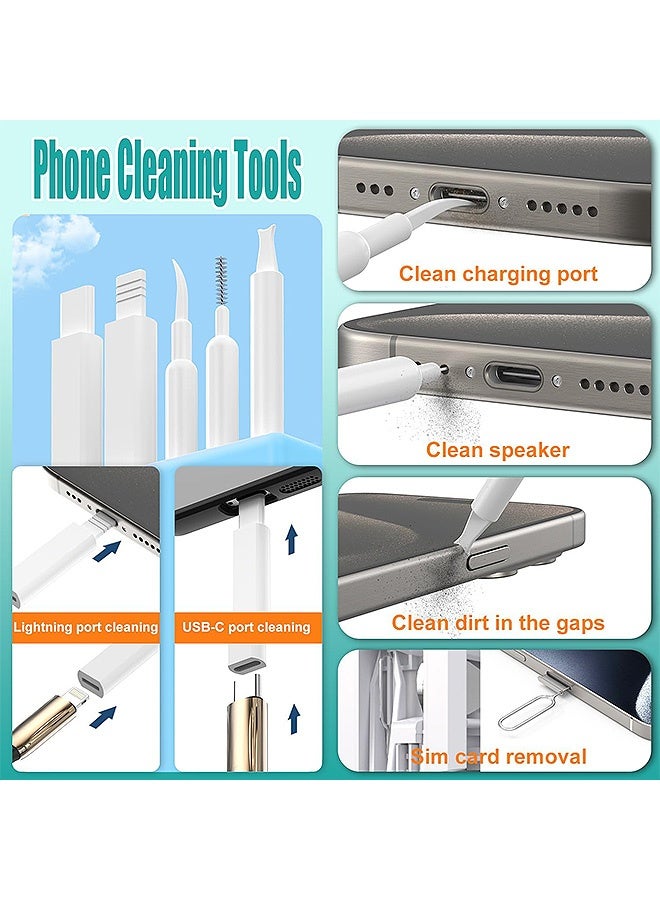 MXN 32 in 1 Multifunctional Cleaner Kit for Electronic Devices - Keyboard Cleaning Kit with Brush, Computer Laptop Cleaner Kit, Phone Cleaning Tool, Multi-Function Cleaner Kit for Earbuds, Cellphones, PC, Screens, Camera Lens, Electronics Devices (White) - Image 3