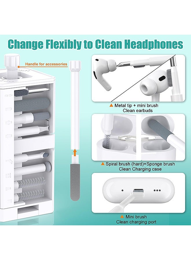 MXN 32 in 1 Multifunctional Cleaner Kit for Electronic Devices - Keyboard Cleaning Kit with Brush, Computer Laptop Cleaner Kit, Phone Cleaning Tool, Multi-Function Cleaner Kit for Earbuds, Cellphones, PC, Screens, Camera Lens, Electronics Devices (White) - Image 4