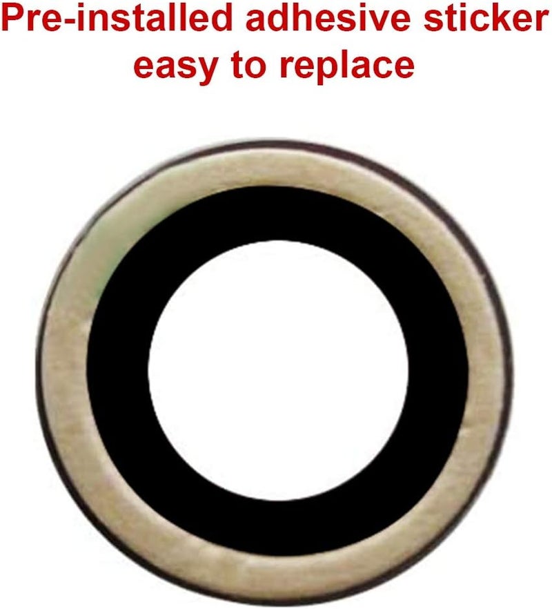 Perzework عدسة زجاجية خلفية للكاميرا بديل 2 قطعة لجهاز آيفون XR 6.1 بوصة مع لاصق مثبت مسبقًا وأدوات إصلاح - Image 3