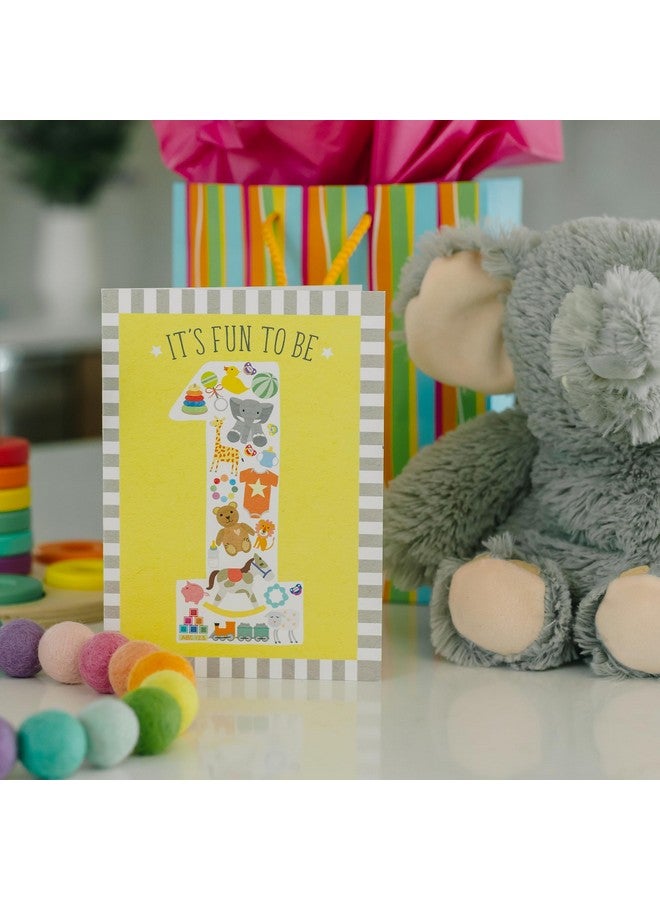 تايني إكسبريشنز بطاقة عيد ميلاد أول للولد أو البنت مع مغلف مقاس 5 × 7 بوصة (بطاقة عيد ميلاد أول) - Image 3