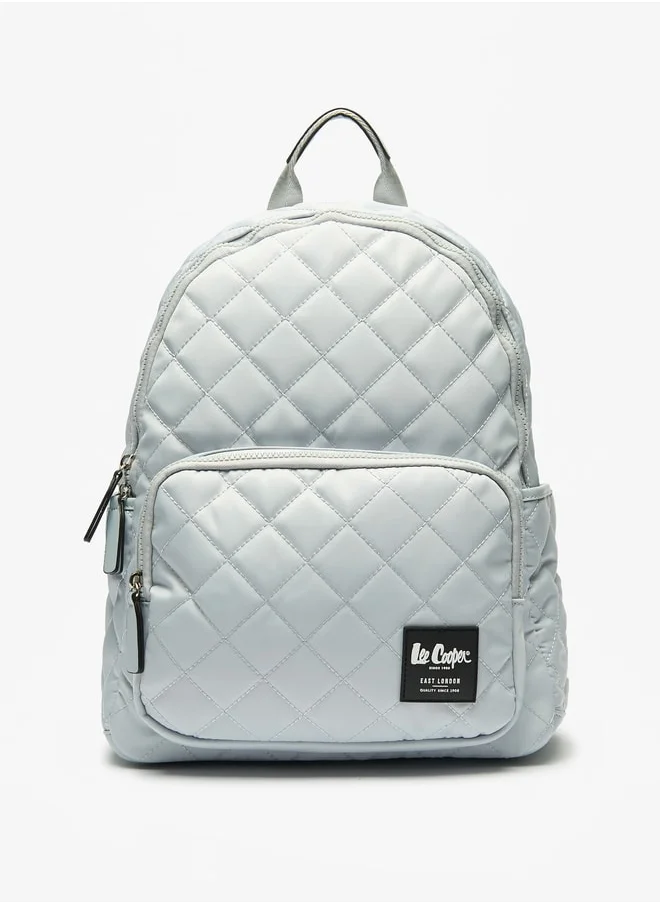 لي كوبر Women Quilted Backpack with Adjustable Straps and Zip Closure - 30x13x38 cm