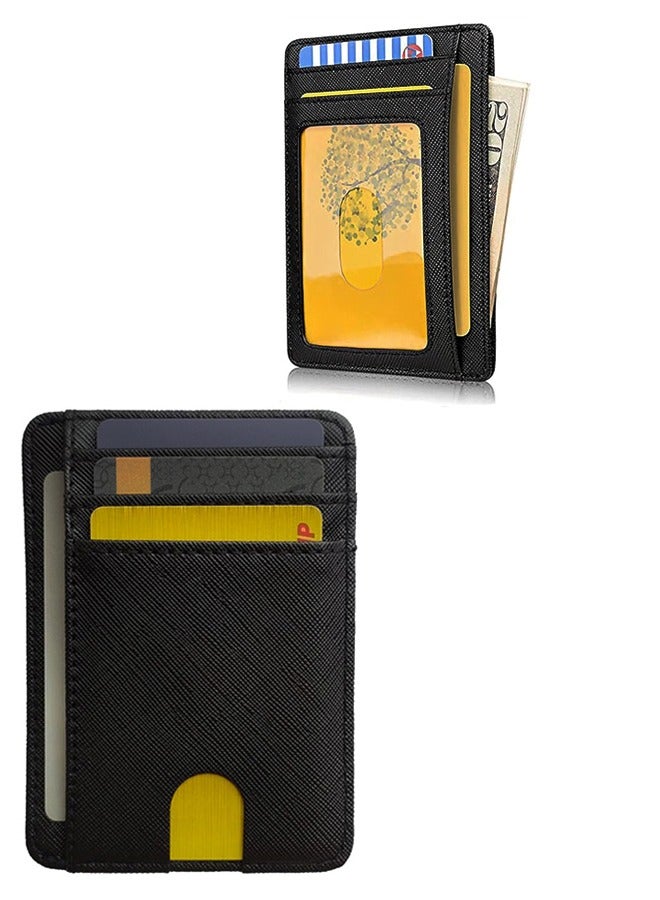 Slim Minimalist RFID Blocking Leather Wallet for Men Women Bifold Style with Money Clip Front Pocket Credit Card Holder for Workdays  Weekend Getaways Business Meetings Grocery Runs Daily Life,Keeping Cash Business Cards - Image 1