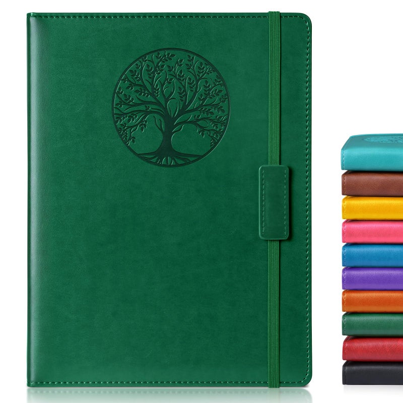 Biuwory Lined Journal Notebook for Women Men,256 Pages B5 Large Hardcover Leather Journals for Writing,Travel,Business,Work & School,College Ruled Notebooks for Note Taking,Diary Notepad 7.8"Ã—10.2" - Image 1