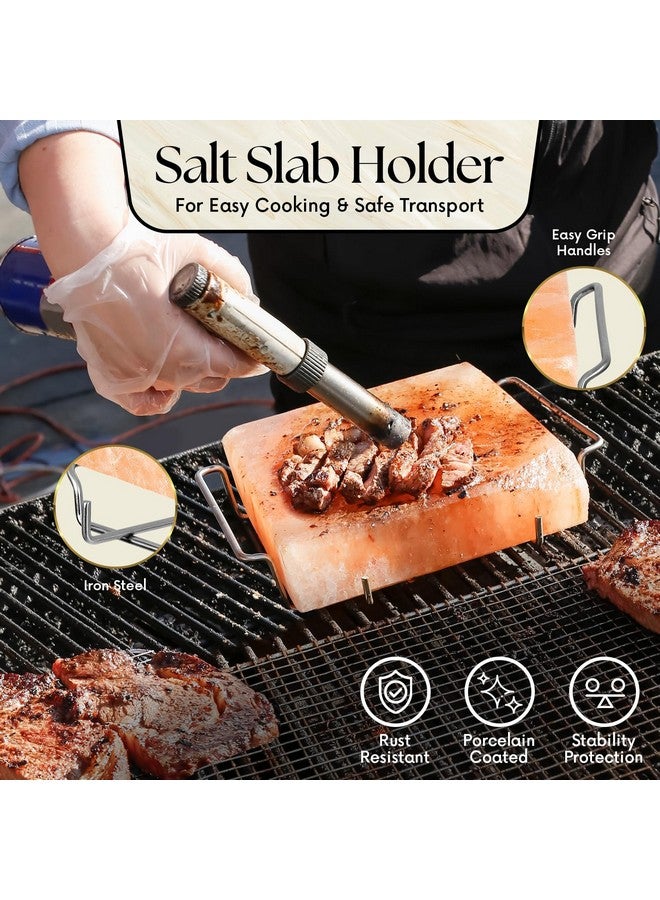 UmAid UMAID Himalayan Salt Block For Grilling, Cooking, Cutting and Serving,8X8X1.5 Food Grade Himalayan Pink Salt Stone on Stainless Steel Plate & Recipe Pamphlet, Unique Gifts for Men, Women, Chef, Cooks  - Image 5