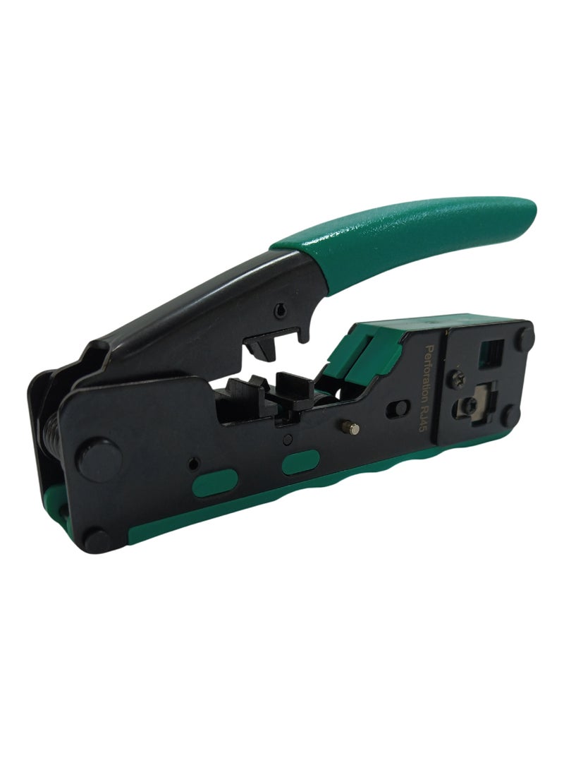 هاي-تيك أداة كبس كيابل الشبكة – تشتغل على 6P و 8P ومتوافقة مع CAT7 و EX 8P8C. مخصصة لكبس رؤوس RJ45 و RJ12 و RJ11 بشكل احترافي لأسلاك الإنترنت والتلفون. - Image 3