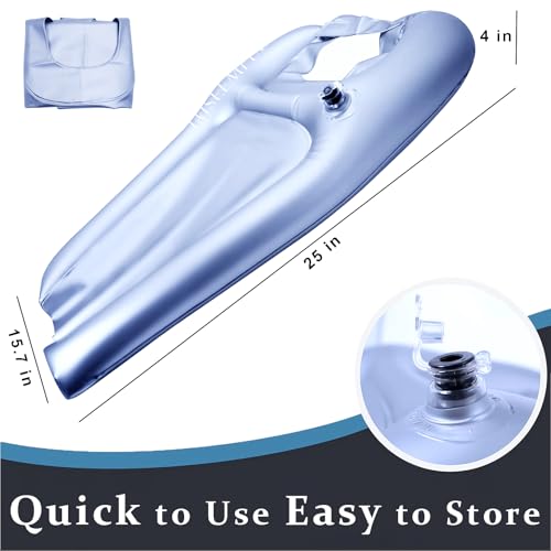 Tuseemple Portable Shampoo Bowl for Home, Portable Hair Washing Station for Sink, Hair Washing Tray for Sink at Home (Silver) - Image 4