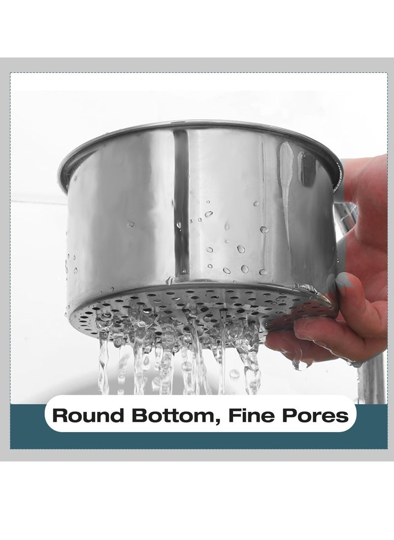 Oasisgalore Stainless Steel Sink Drain Strainer Basket，Hanging Sink Strainer Colander Drain Basket for Food Waste & Veggie Cleaning  - Image 4