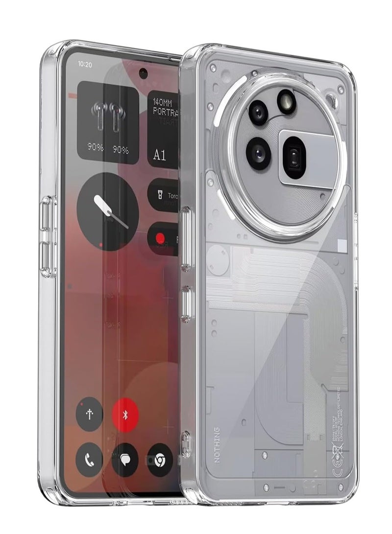 غطاء حماية لهاتف Nothing Phone 3A Pro، مقاوم للصدمات والخدوش، شفاف للغاية، غير قابل للاصفرار، غطاء حماية للكاميرا لهاتف Nothing Phone 3A Pro - Image 1