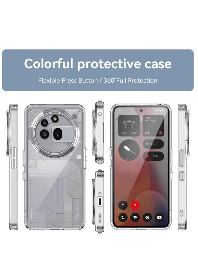 غطاء حماية لهاتف Nothing Phone 3A Pro، مقاوم للصدمات والخدوش، شفاف للغاية، غير قابل للاصفرار، غطاء حماية للكاميرا لهاتف Nothing Phone 3A Pro - Image 2
