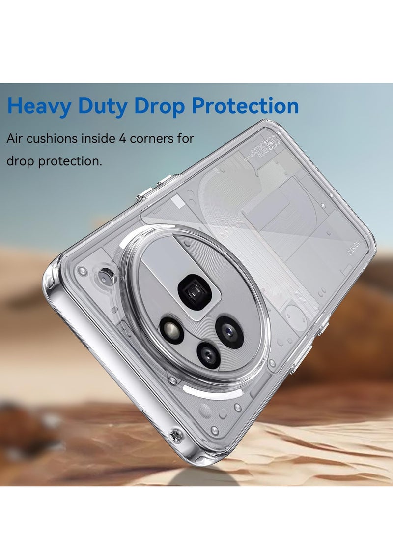 غطاء حماية لهاتف Nothing Phone 3A Pro، مقاوم للصدمات والخدوش، شفاف للغاية، غير قابل للاصفرار، غطاء حماية للكاميرا لهاتف Nothing Phone 3A Pro - Image 3