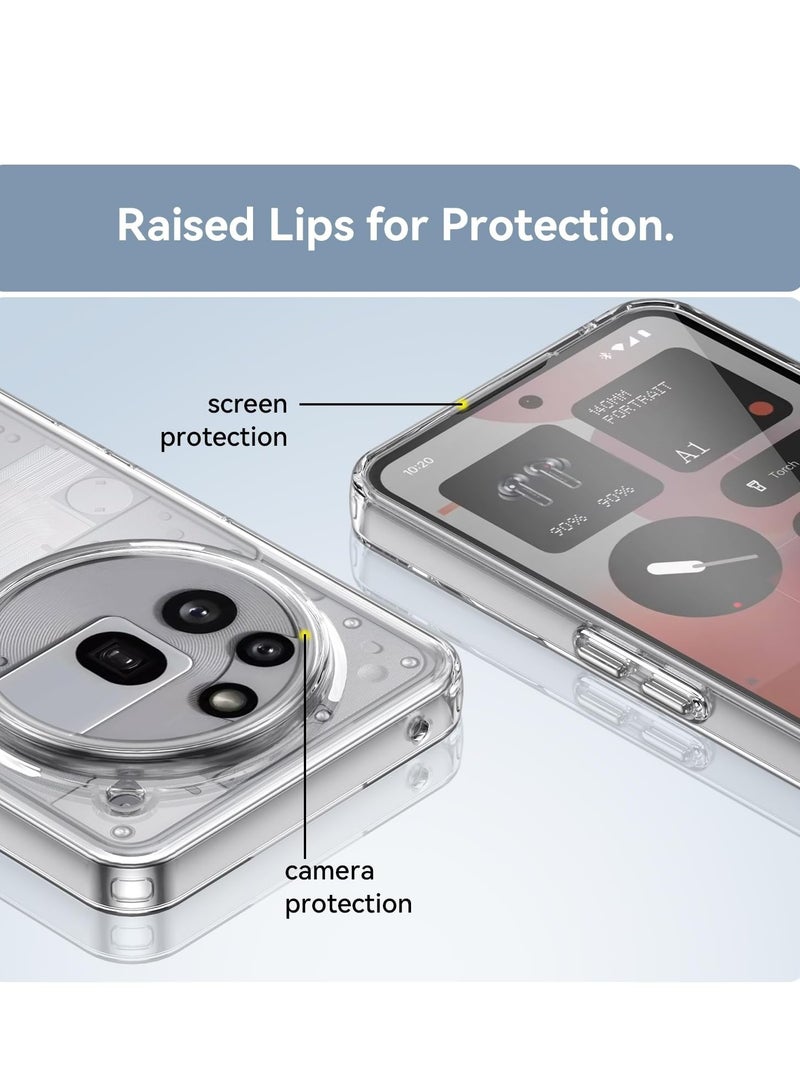 غطاء حماية لهاتف Nothing Phone 3A Pro، مقاوم للصدمات والخدوش، شفاف للغاية، غير قابل للاصفرار، غطاء حماية للكاميرا لهاتف Nothing Phone 3A Pro - Image 5