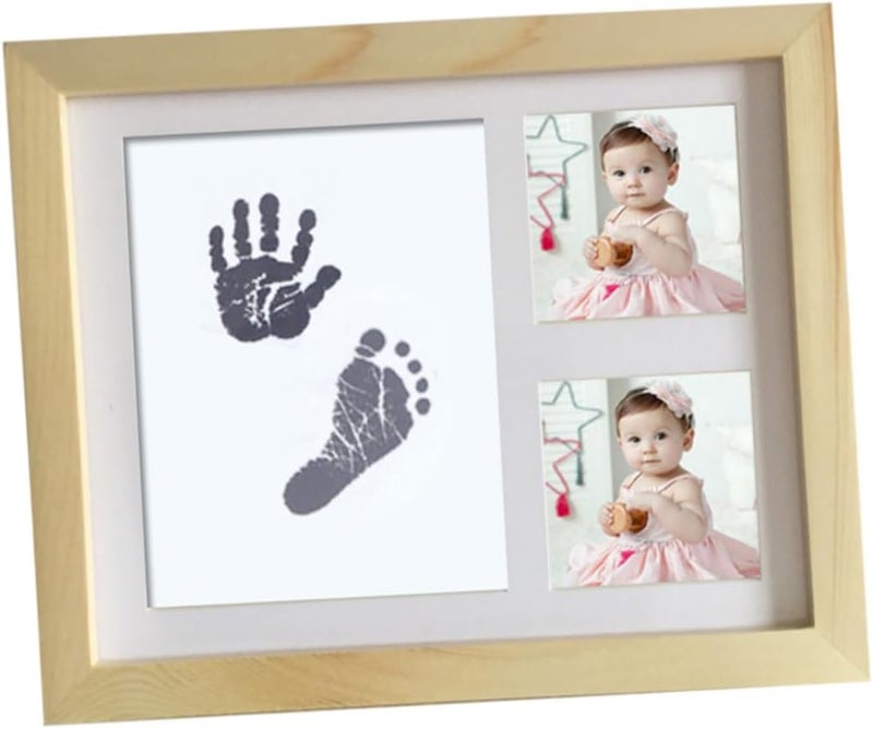 Gulf market standard build Toddmomy Unique Baby Shower Decor Wooden Handprint Footprint Frame Baby Photo Frame Kit Strong Ink Absorbency All user friendly build Carefully selected solid material Moisture proof Globally selected raw material Storage burden minimized build Low dust buildup Leakproof sealed Easy daily handling design Multi-use well optimized build Assorted trendy color picks Global standard quality Certified local stock Domestic distribution ready Condition adaptive build Tight fitted parts Cost saving user oriented build Assorted color options Periodic stock arrangement Neat shape Mountain region eligible ship Daily use improved quality Simple practical structure Integrated warehouse solution All storage type compatible - Image 1