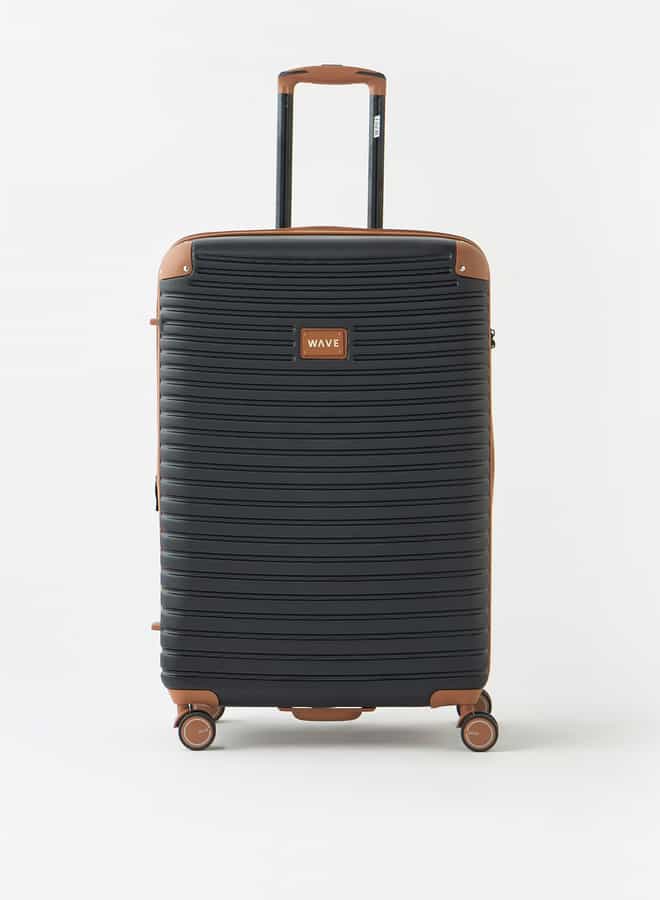 Wave Textured 3-Piece Hardcase Trolley Bag Set with Retractable Handle - Image 3