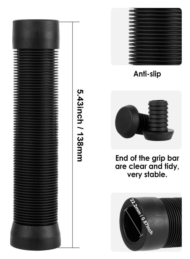 CXVKML Handle Bar Grips 138mm Soft Longneck Grips for Pro Stunt Scooter Bars and BMX Bikes Bars (Black) - Image 3