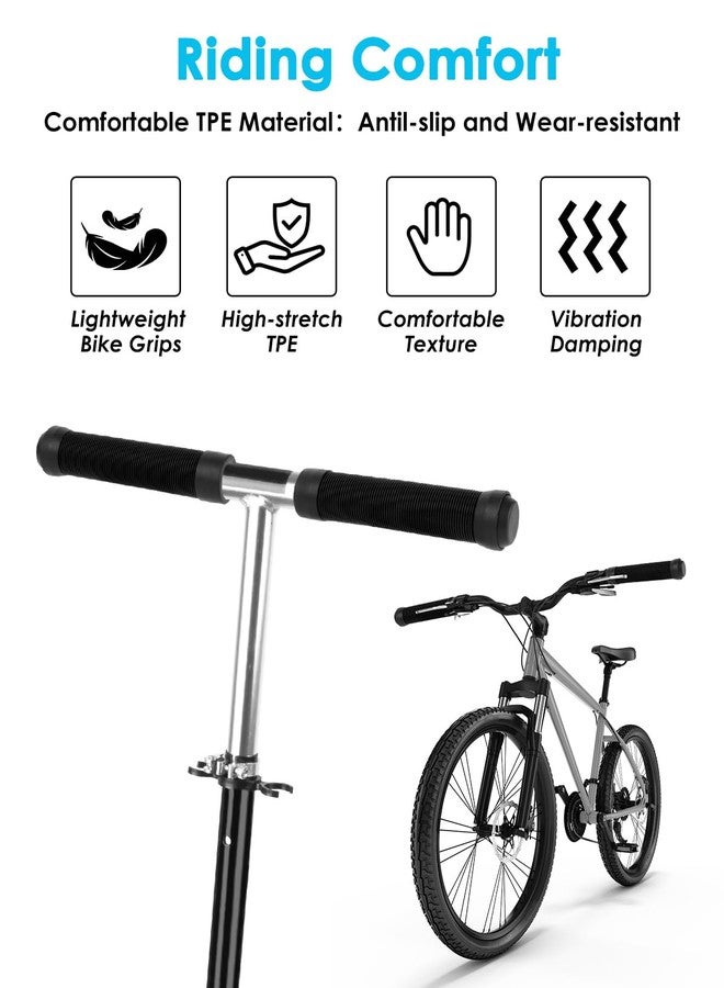 CXVKML Handle Bar Grips 138mm Soft Longneck Grips for Pro Stunt Scooter Bars and BMX Bikes Bars (Black) - Image 2