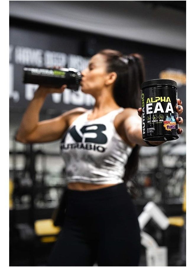 NutraBio Alpha EAA - All-Day Aminos - Recovery, Energy, Focus, and Hydration Supplement - Full Spectrum EAA BCAA Matrix, Electrolytes, Nootropics, Coconut Water - 30 Servings - Grape Berry Crush  - Image 5
