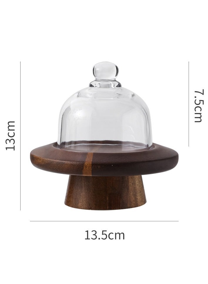 عام حامل كيك صغير مع غطاء، جميل وعملي، يوفر المساحة وسهل الترتيب. - Image 5