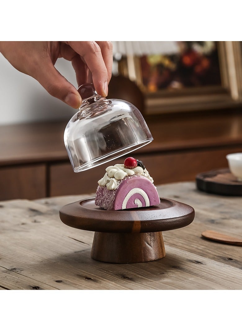 عام حامل كيك صغير مع غطاء، جميل وعملي، يوفر المساحة وسهل الترتيب. - Image 2