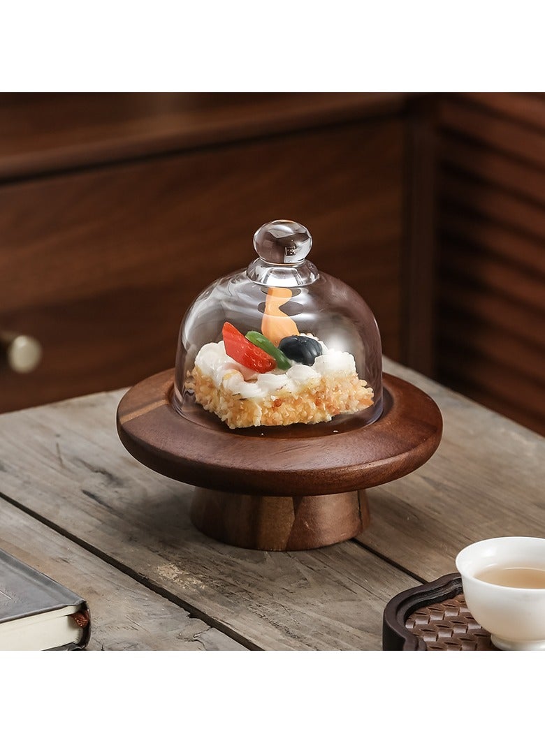 عام حامل كيك صغير مع غطاء، جميل وعملي، يوفر المساحة وسهل الترتيب. - Image 1