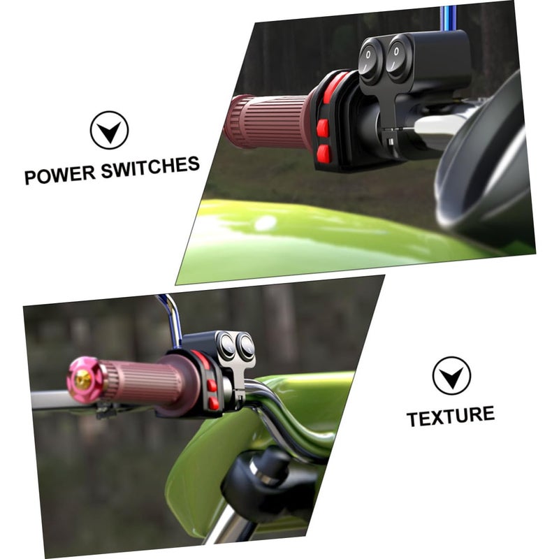 VOSAREA Motorcycle Handlebar Switch Toggle Button Anodized Construction Pure Power Cord for Reliable Motorbike Accessories - Image 4