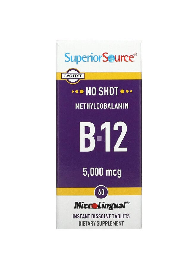 Superior Source Activated Methylcobalamin B-12, B-6 & Methylfolate (P-5-P), 60 MicroLingual Instant Dissolve Tablets  - Image 1